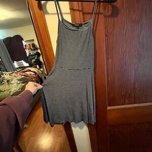Forever 21 Black and White Striped Mini Dress